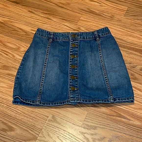 Billabong Jean Miniskirt, denim Mini Skirt, blue, small - Picture 1 of 6